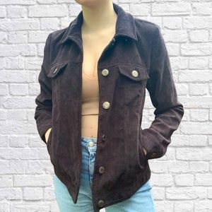 K. Zell black corduroy jacket S